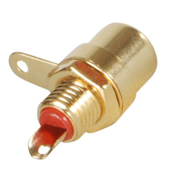 Main product image for Gold RCA Jack Solder Type with Nut Pair 090-278